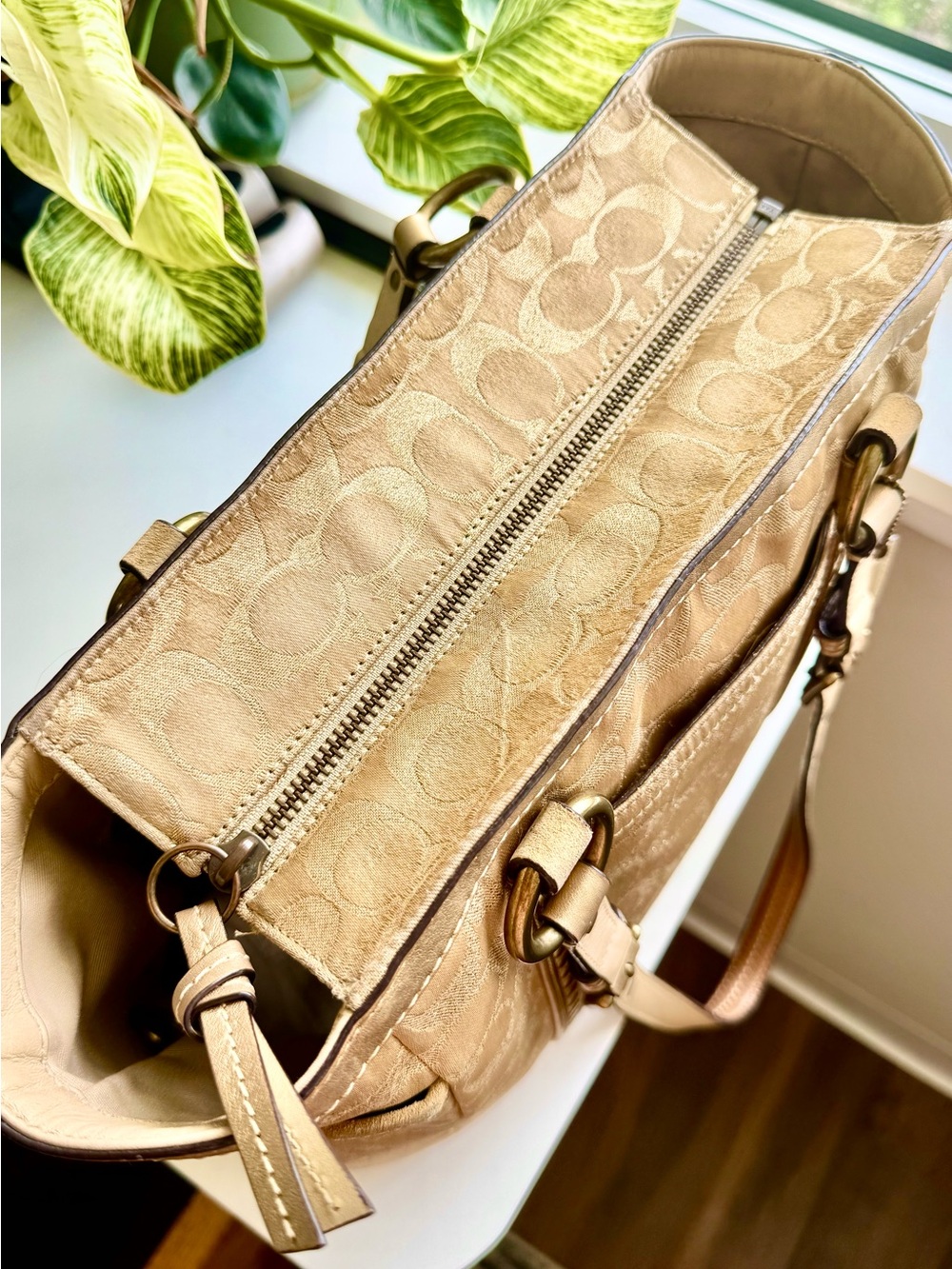 Coach Signature Gold Tote with Studded Straps
#60867-F12853 - Picture 12 of 16